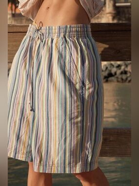 Free People Saylor Poplin Stripe Shorts